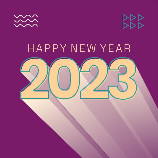 Happy new year 2023 extrude style vector illustration design.