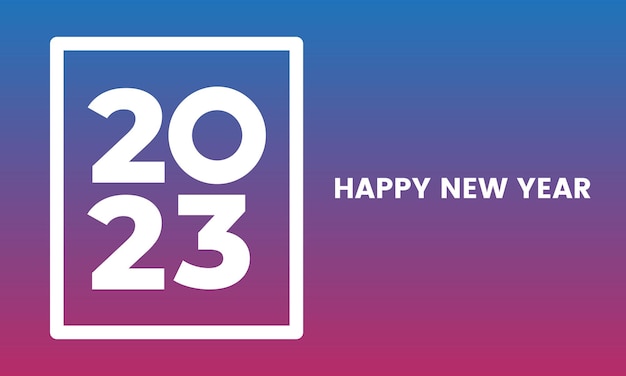 Felice anno nuovo 2023 celebrazione festiva trendy e moderno per banner e modello di post sui media