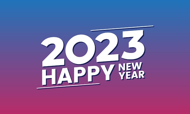 Happy new year 2023 Festive celebration Trendy and modern for banner and media post template