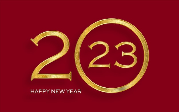 Happy new year 2023 festive pattern on color background