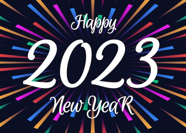 Vector happy new year 2023 greeting card