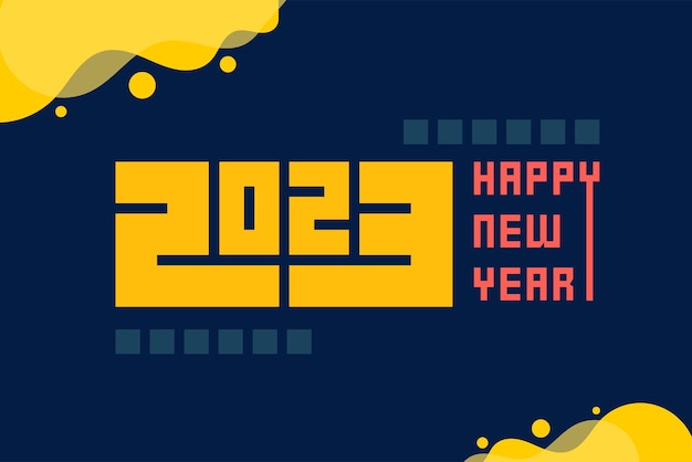 Happy new year 2023 greeting celebration background