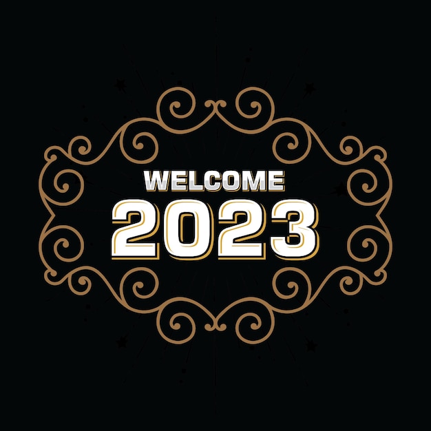 Happy new year 2023 illustration background