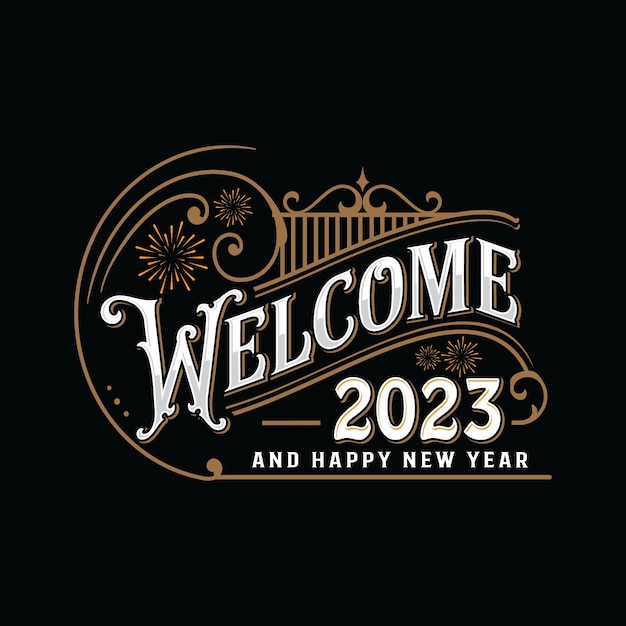 Vector happy new year 2023 illustration background