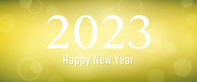 Happy new year 2023 incription on blurred background