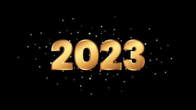 Happy New Year 2023 Luxury Display Text Design