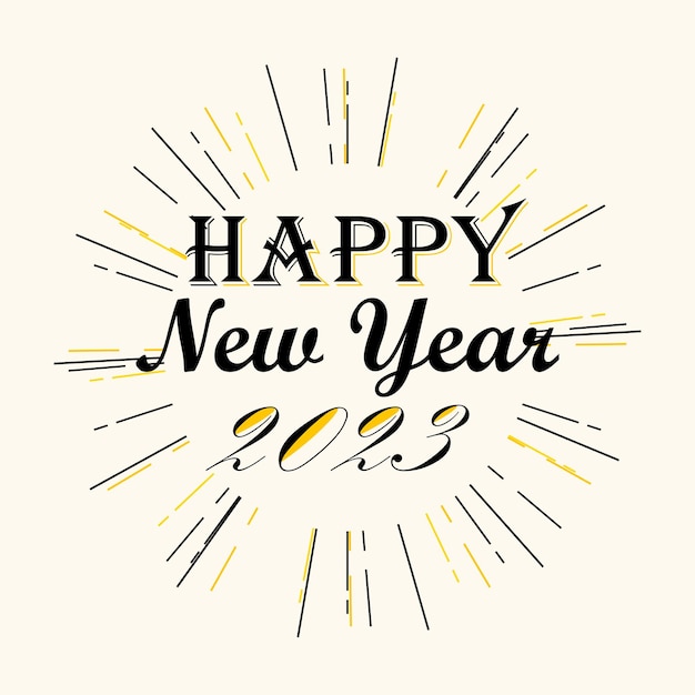 Happy New Year 2023, New year background, vector new year background, sun vector