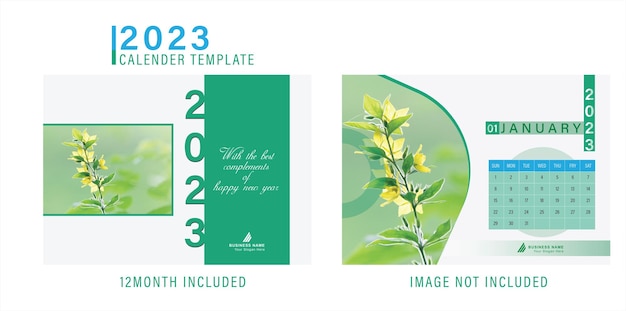 Happy new year 2023. new year calendar design template