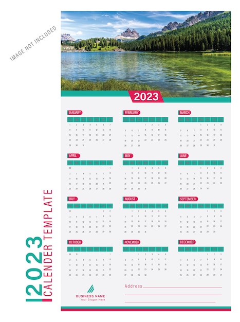 Happy new year 2023. new year calendar design template