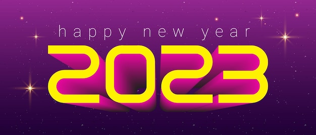Vector happy new year 2023-new-year-celebration-banner-template
