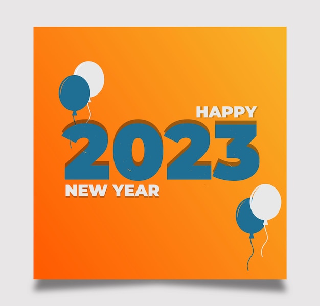 Happy New year 2023 social media post