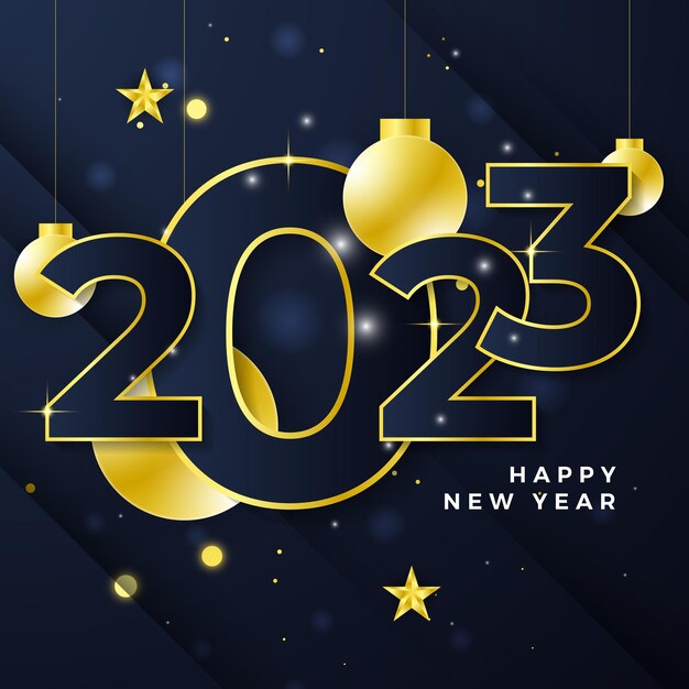 Vector happy new year 2023 social media template and greeting card design