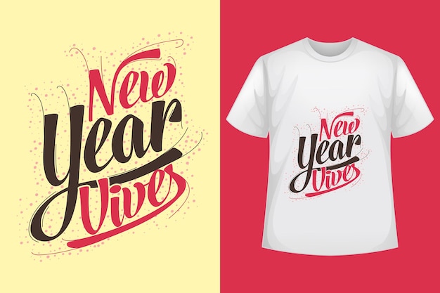 Vettore felice anno nuovo 2023, design della maglietta