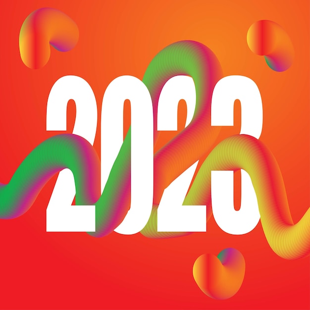 Happy new year 2023 text design. cover of business diary for 2023 with wishes.