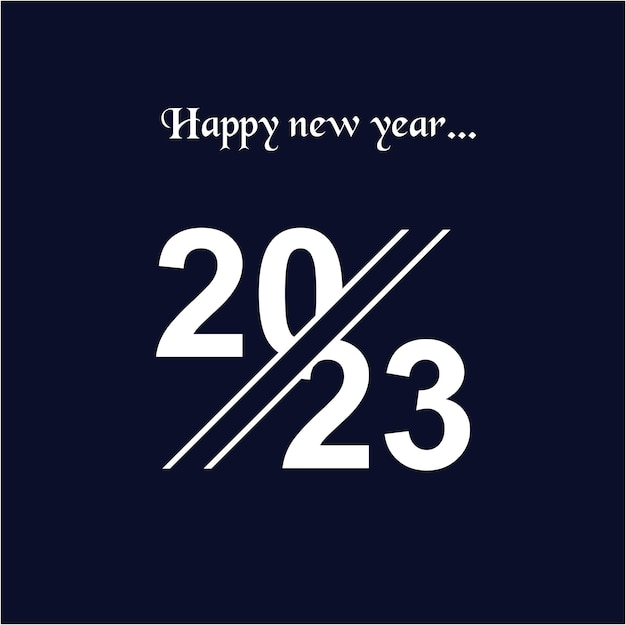 Happy new year 2023 text design