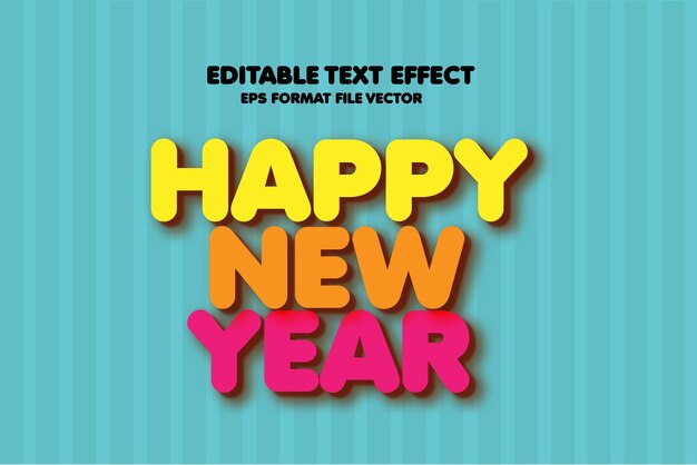 Happy new year 2023 text effect vector