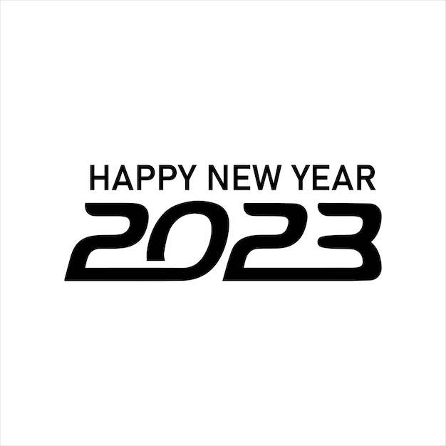 새해 복 많이 받으세요 2023 텍스트 인쇄술 디자인 및 크리스마스 우아한 장식 2023