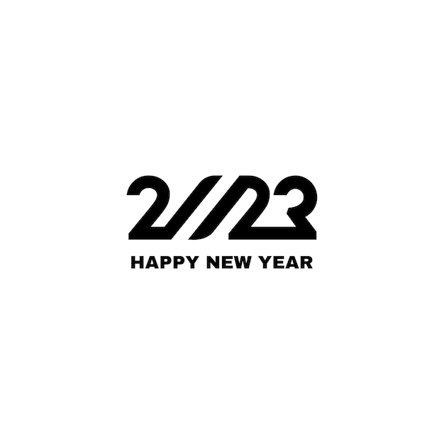 Vector happy new year 2023 text typography design patter vector illustration