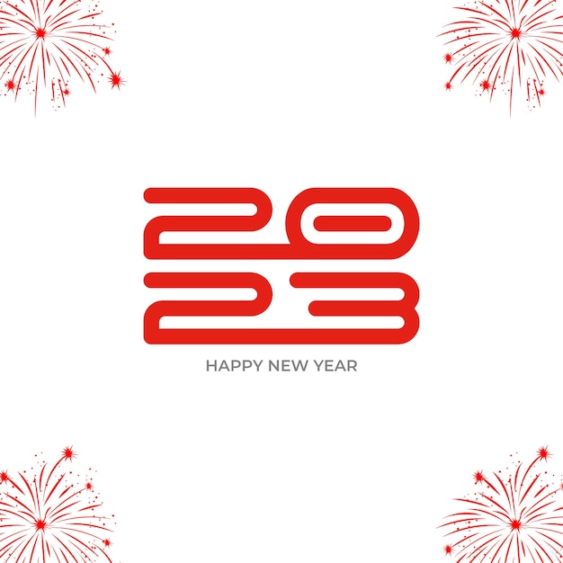 Vector happy new year 2023 text typography design