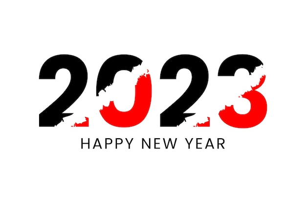 Felice anno nuovo 2023 testo tipografia carta strappata design