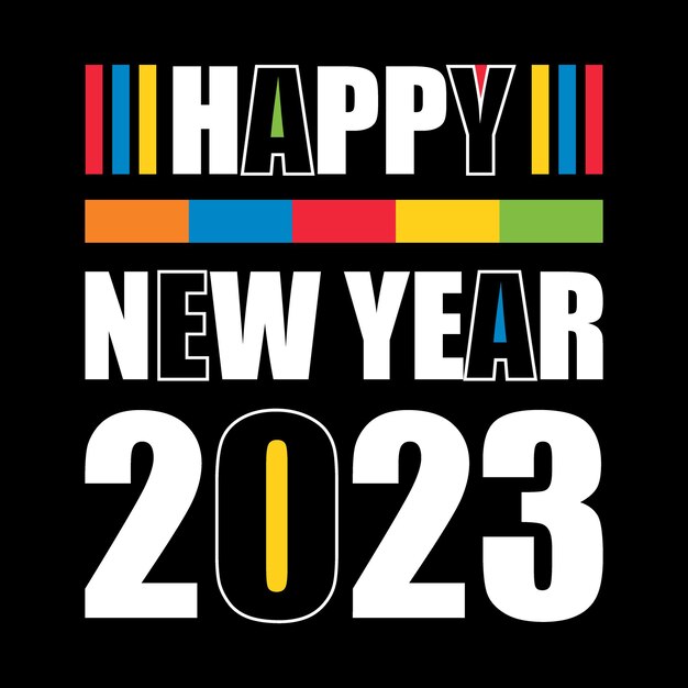 Happy New Year 2023 TShirt Design Template