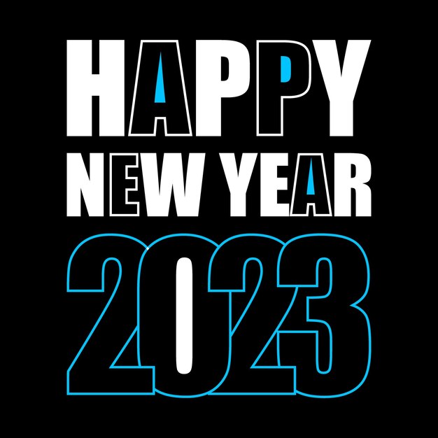 Happy New Year 2023 TShirt Design Template