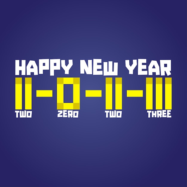 Happy new year 2023 typography post