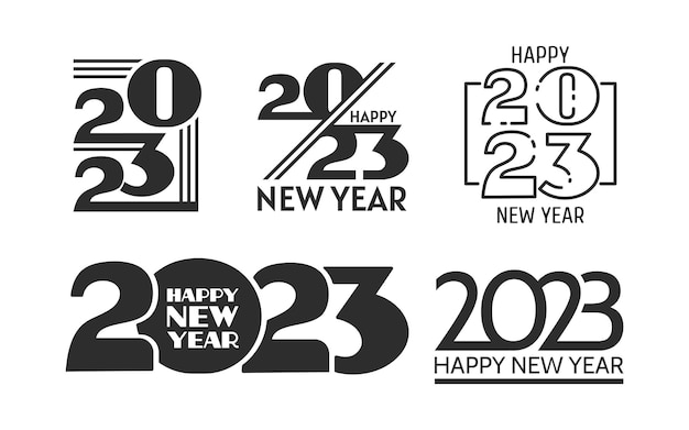 Felice anno nuovo 2023 tipografia