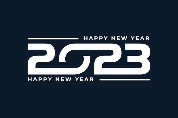 Happy new year 2023 vector design template