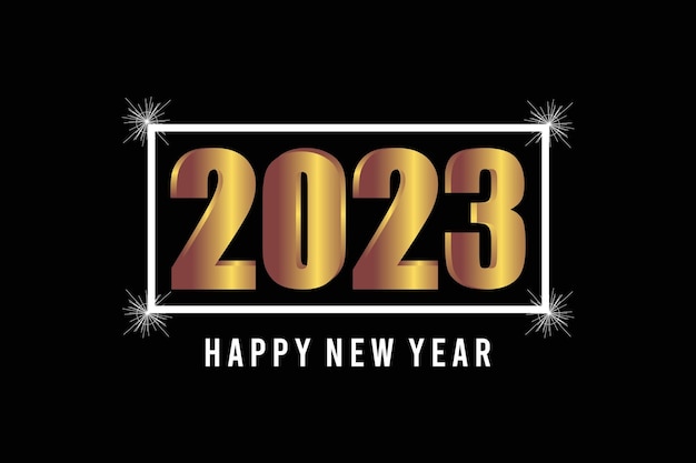 검은 배경에 금으로 새해 복 많이 받으세요 2023