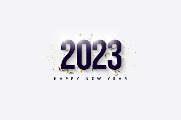 Felice anno nuovo 2023 con un mix di due colori.