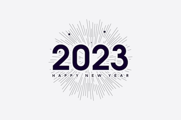 happy new year 2023 with mosaic image background.