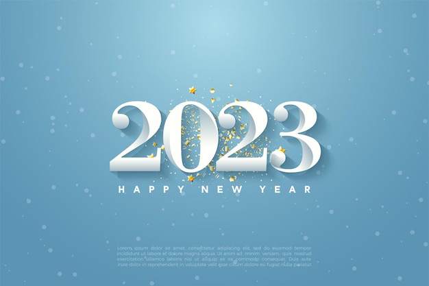с новым 2023 годом с белым эффектом.