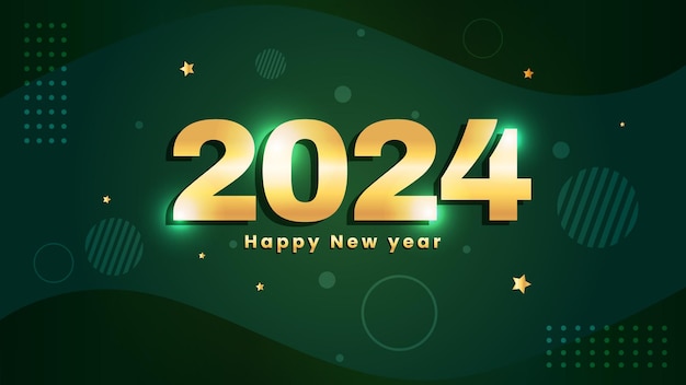 Vector happy new year 2024 background design template
