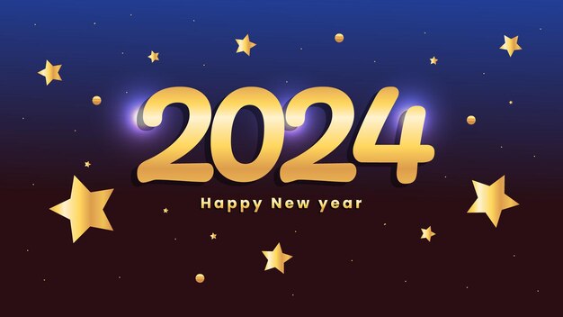 Happy New Year 2024 Background Design Template