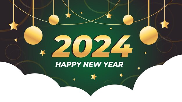 Happy New Year 2024 Background Design Template