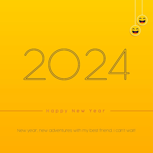 Happy new year 2024 background design