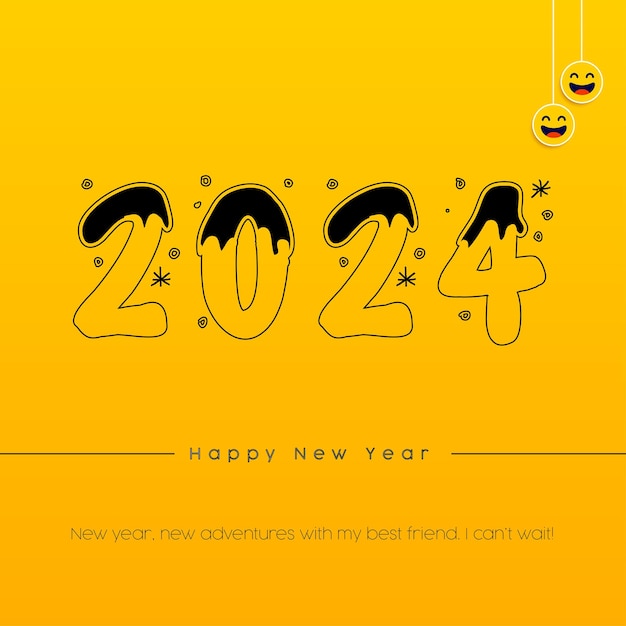Happy new year 2024 background design
