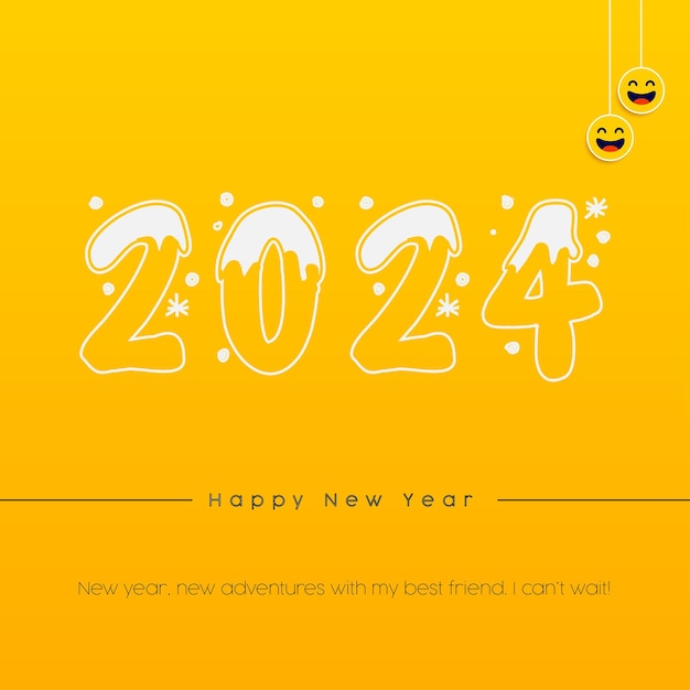 Happy new year 2024 background design