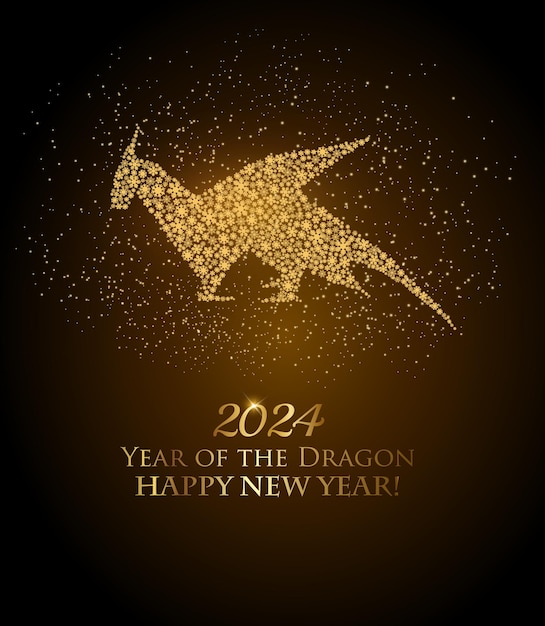 新年明けましておめでとうございます - ドラゴンの年コンセプトベクトル