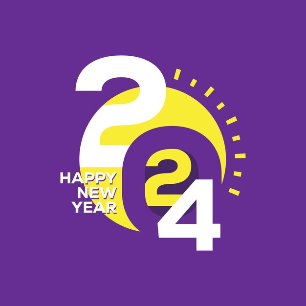 Vector happy new year 2024 background