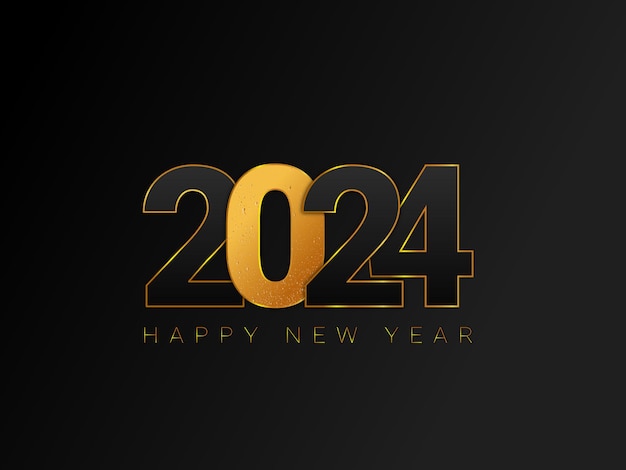 Happy New year 2024 Black ground