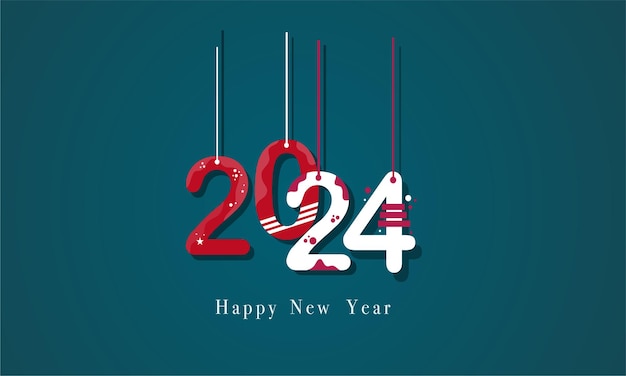 新年あけましておめでとうございます 2024 お祝い休日背景ベクトル