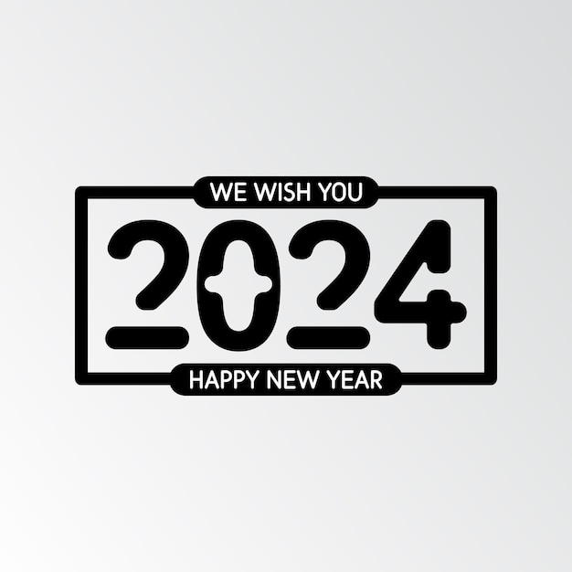 Happy new year 2024 design Colorful premium vector design for poster banner greeting and new year