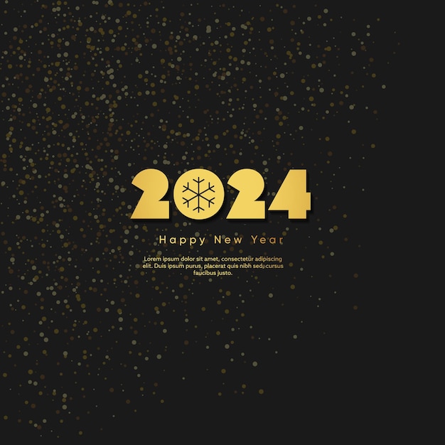 Вектор Счастливого нового года 2024 элемент дизайна