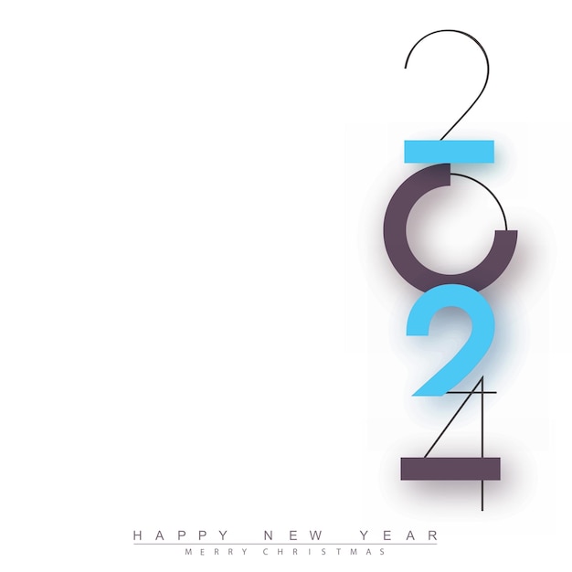 Vector happy new year 2024 design with unique numbers premium vector design for poster banner greeting and new year 2024 celebration vector