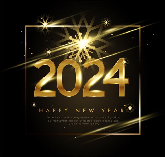 Vettore buon anno nuovo 2024 design