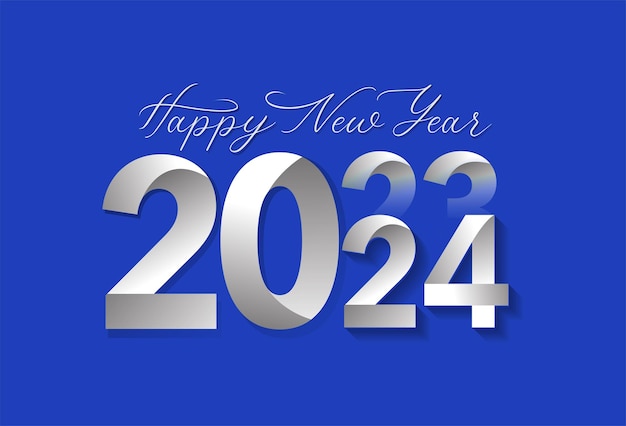 Vettore buon anno nuovo 2024 design