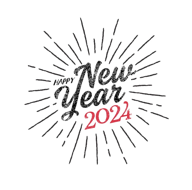 Vector happy new year 2024 design