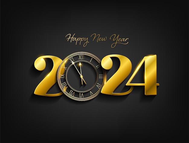 Vettore buon anno nuovo 2024 design